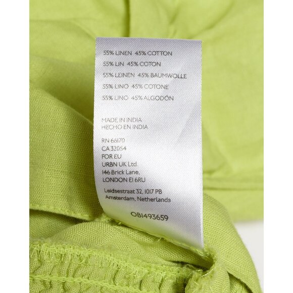 Anthropologie Womens M Linen Blend Top Green - Picture 5 of 6